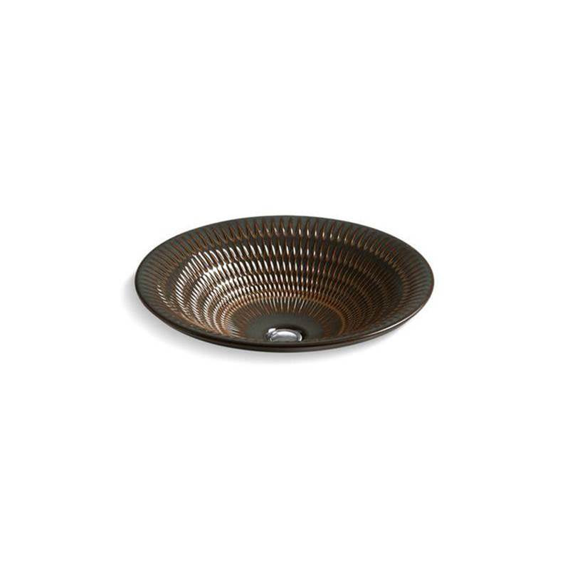 Kohler - Derring Carillon 17-3/4'' round drop-in bathroom sink, no overflow - Bourbon Rutile