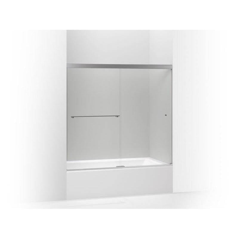 Kohler - Revel Sliding bath door, 55-1/2'' H x 56-5/8 - 59-5/8'' W, with 1/4'' thick Crystal Clear glass - Bright Polished Silver