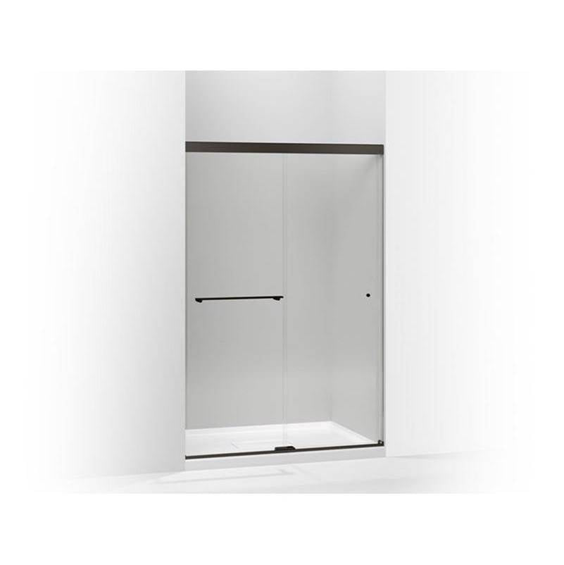 Kohler - Revel Sliding shower door, 76'' H x 44-5/8 - 47-5/8'' W, with 5/16'' thick Crystal Clear glass - Anodized Dark Bronze