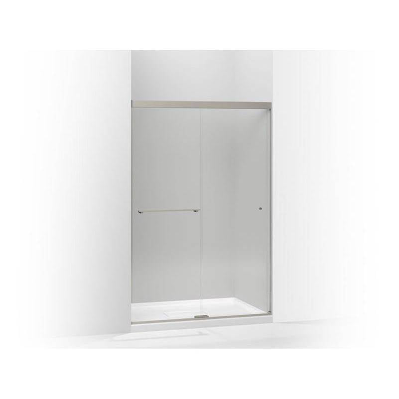 Kohler - Revel Sliding shower door, 76'' H x 44-5/8 - 47-5/8'' W, with 5/16'' thick Crystal Clear glass - Anodized Brushed Nickel