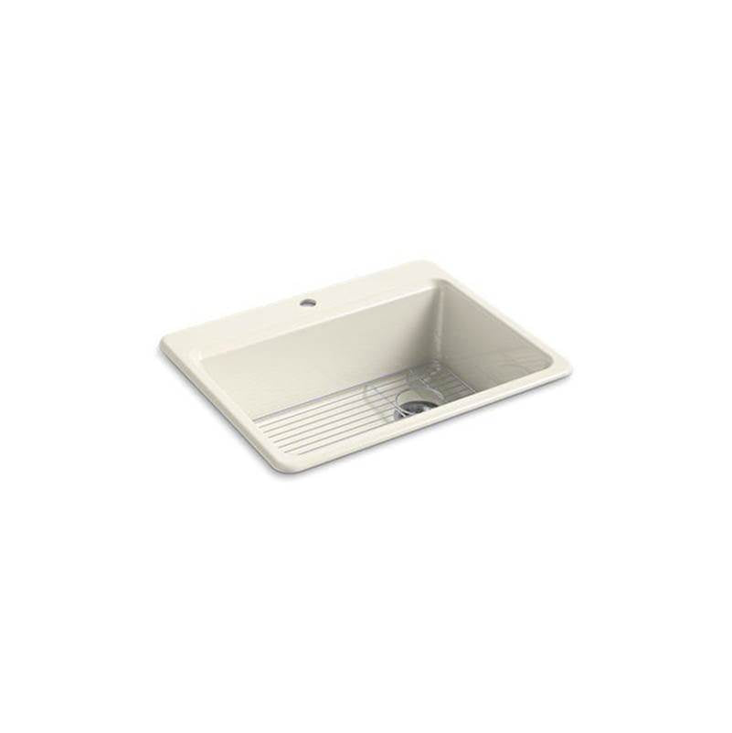 Kohler - Riverby 27'' top-mount single-bowl kitchen sink - Biscuit