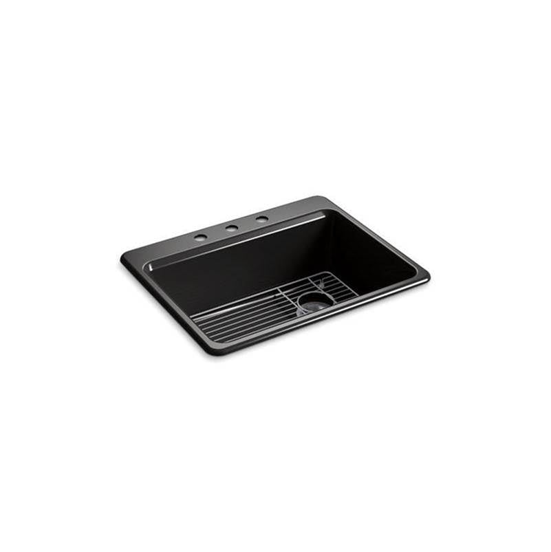 Kohler - Riverby 27'' top-mount single-bowl kitchen sink - Black
