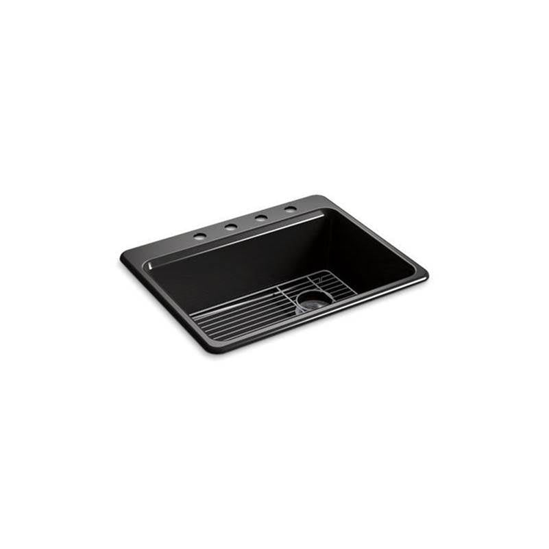 Kohler - Riverby 27'' top-mount single-bowl kitchen sink - Black