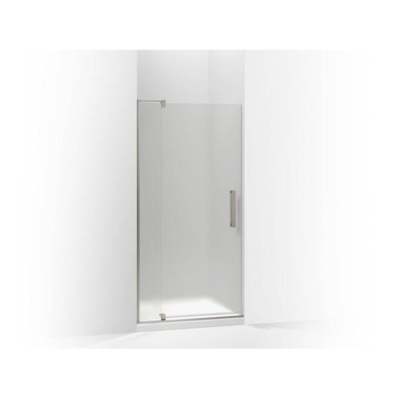 Kohler - Revel Pivot shower door, 70'' H x 35-1/8 - 40'' W, with 5/16'' thick Frosted glass - Anodized Brushed Nickel