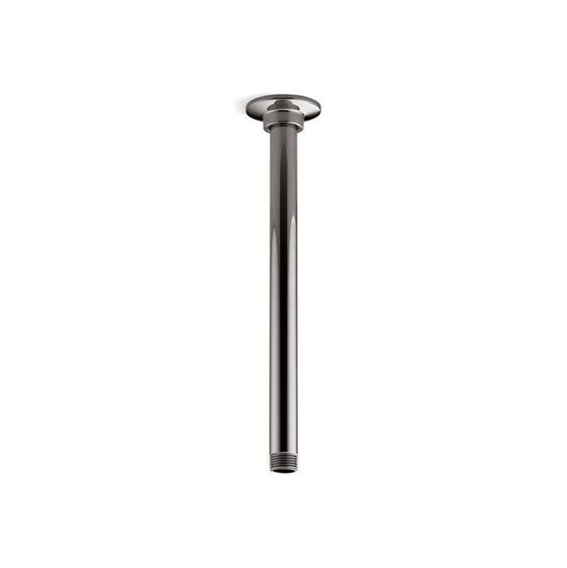 Kohler - 12'' ceiling-mount single-function rainhead arm and flange - Vibrant Titanium