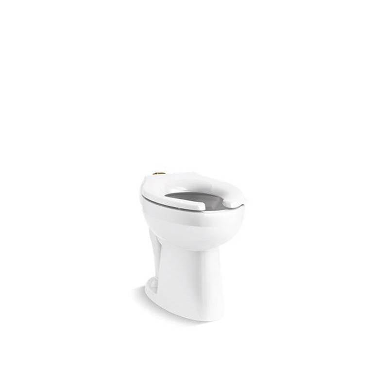 Kohler - HighcliffE Ultra Floor-mount top spud antimicrobial flushometer bowl - White
