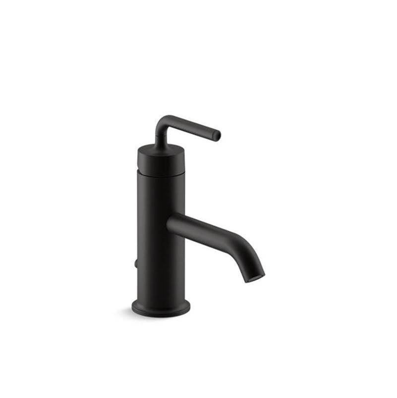 Kohler - Purist Single-handle bathroom sink faucet with Straight Lever handle, 1.2 gpm - Matte Black