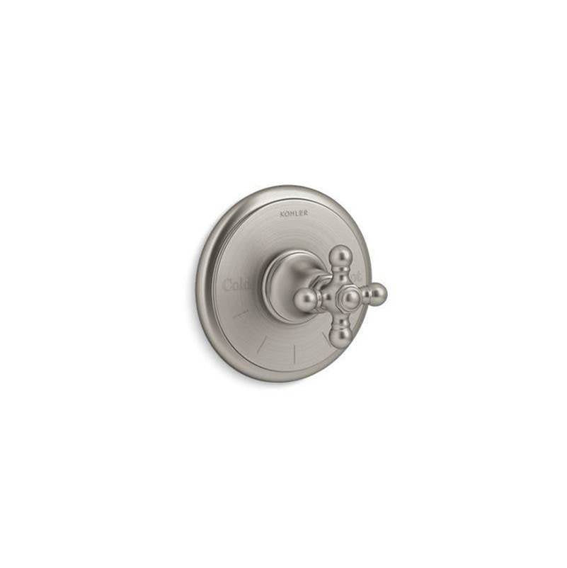 Kohler - Artifacts MasterShower temperature control valve trim with cross handle - Vibrant Brushed Nickel