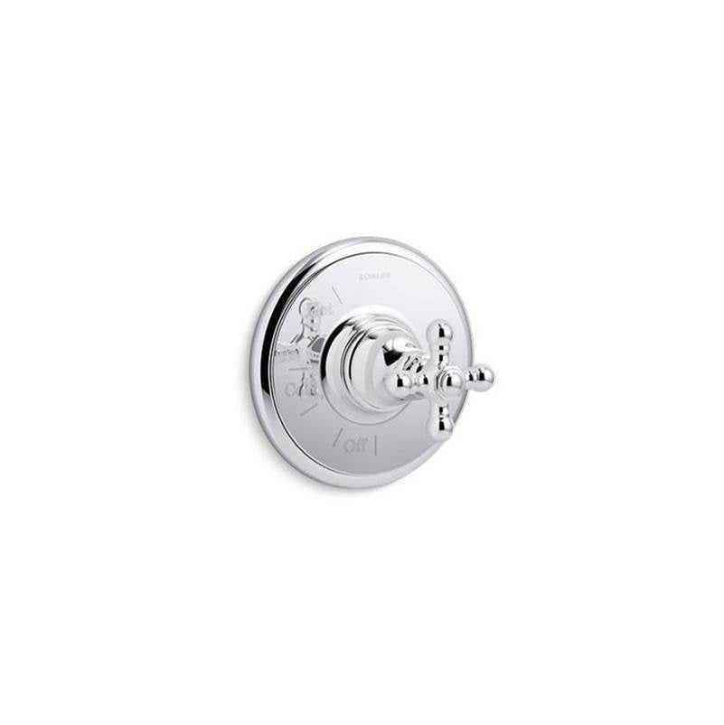 Kohler - Artifacts Rite-Temp valve trim with cross handle - Polished Chrome