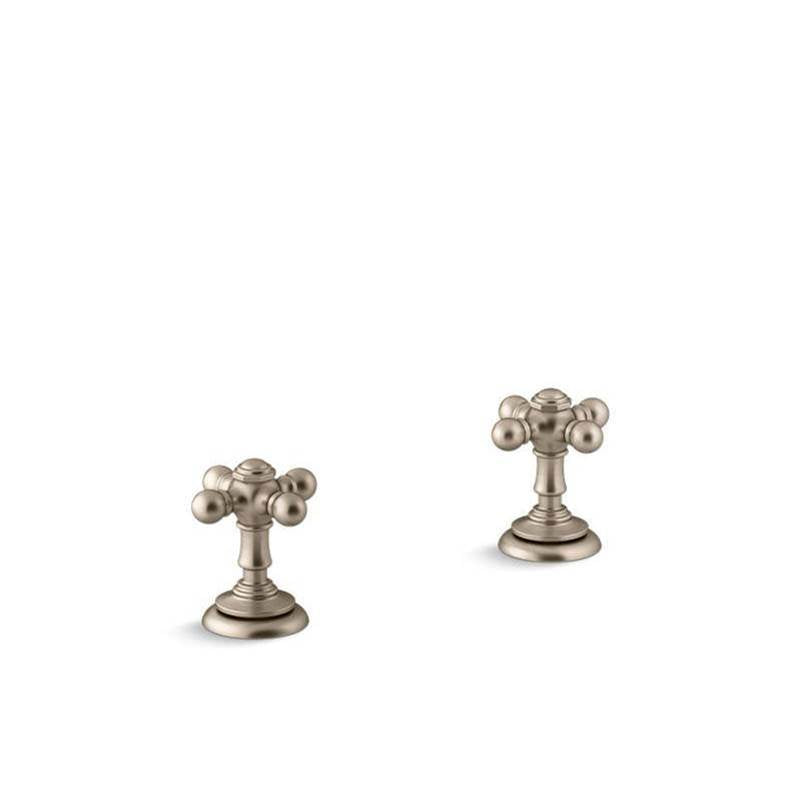 Kohler - Artifacts Deck-mount bath faucet handle trim with Cross design - Vibrant Brushed Bronze