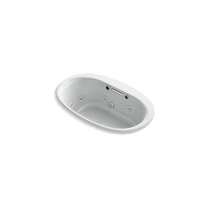 Kohler - Underscore 59-3/4'' x 35-3/4'' drop-in Heated BubbleMassageE air bath with whirlpool - Ice Grey