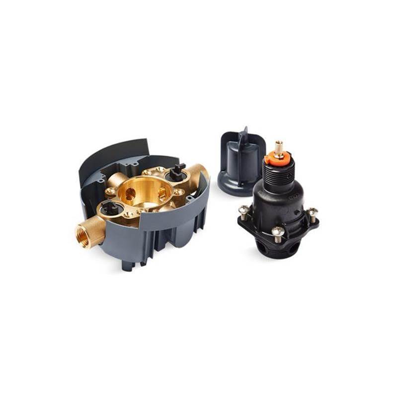 Kohler - Rite-Temp Valve body and pressure-balancing cartridge kit with service stops and female NPT connections, project pack