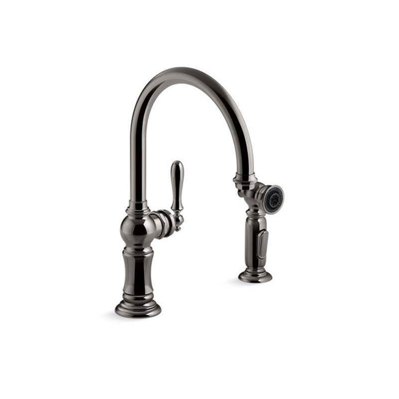 Kohler - Artifacts Single-handle kitchen sink faucet with two-function sprayhead - Vibrant Titanium