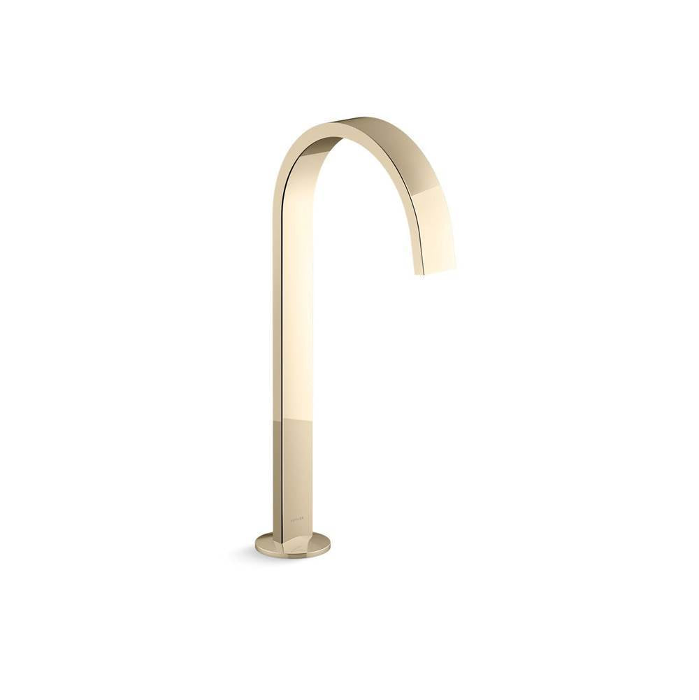 Kohler - Components Bathroom sink faucet spout with Ribbon design, 1.2 gpm - Vibrant French Gold