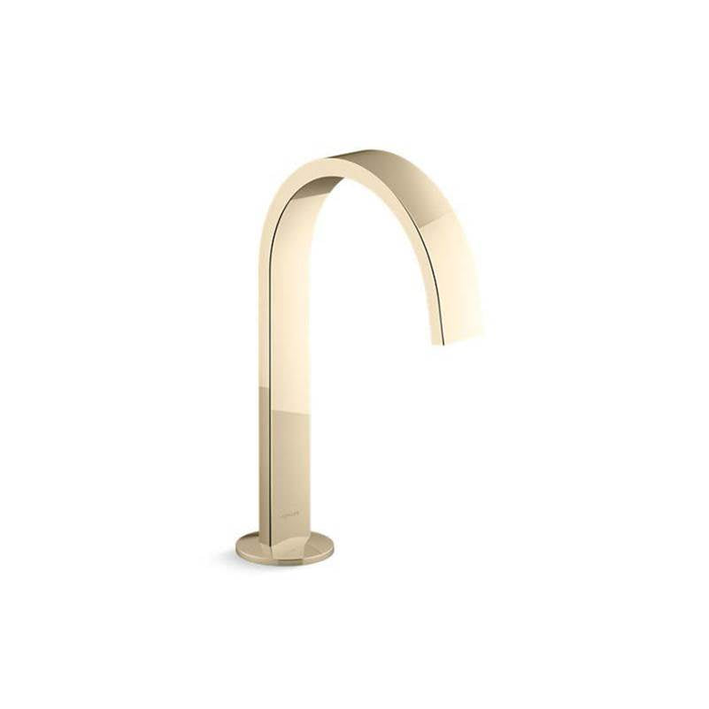 Kohler - Components Bathroom sink faucet spout with Ribbon design, 1.2 gpm - Vibrant French Gold