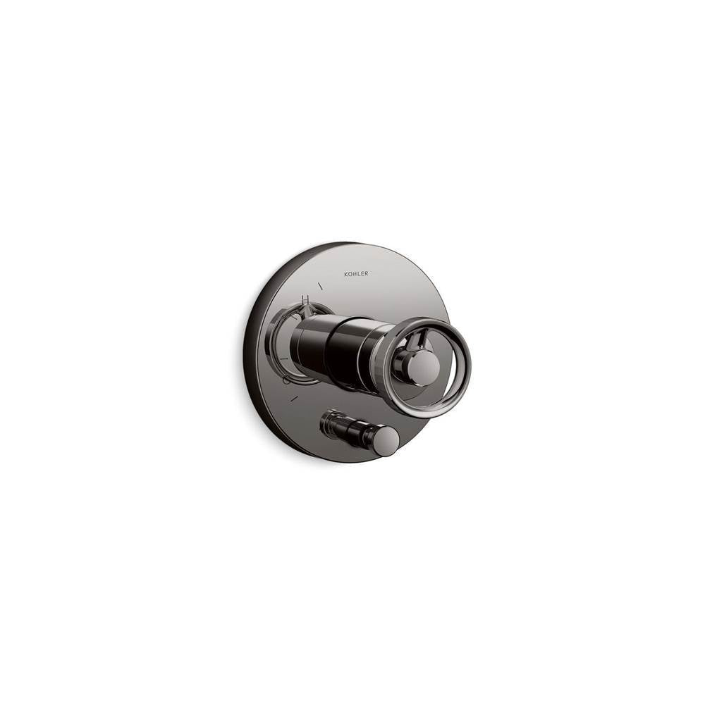 Kohler - Components Rite-Temp valve trim with Industrial handle and diverter - Vibrant Titanium