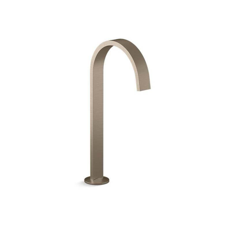 Kohler - Components Bathroom sink faucet spout with Ribbon design, 1.2 gpm - Vibrant Brushed Bronze