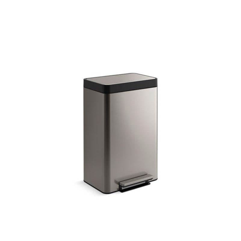 Kohler - Dual-compartment step trash can - Stainless Steel
