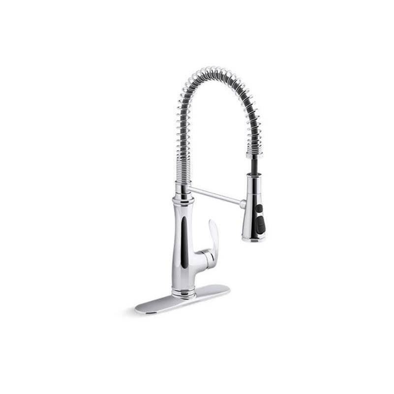 Kohler - Bellera Semi-professional kitchen sink faucet with three-function sprayhead - Polished Chrome