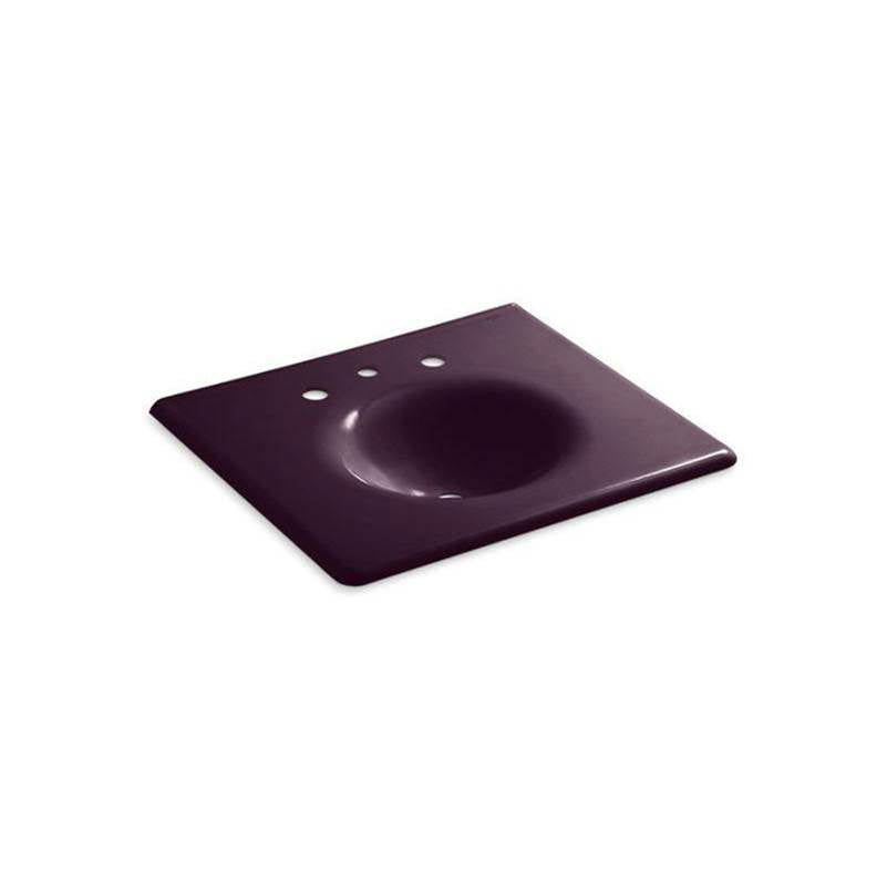Kohler - Iron/Impressions 25'' Enameled cast iron vanity top with integrated round sink - Black Plum