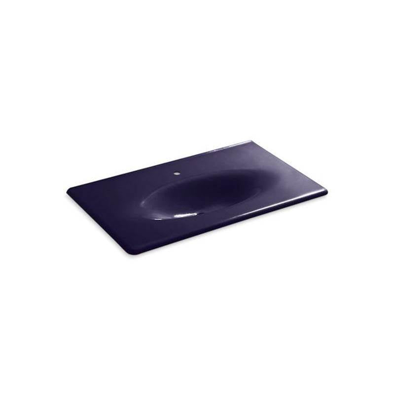 Kohler - Iron/Impressions 37'' Enameled cast iron vanity top with integrated oval sink - Indigo Blue