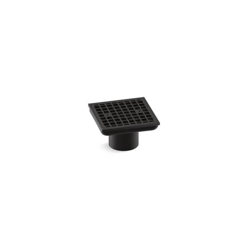 Kohler - Clearflo Square brass tile-in shower drain (drain body not included) - Matte Black