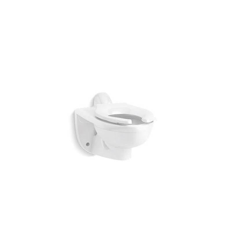 Kohler - KingstonE Ultra Wall-mount rear spud flushometer bowl - White