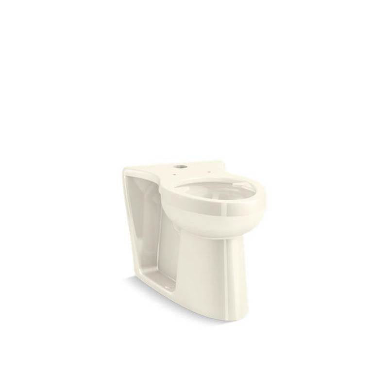 Kohler - Modflex Adjust-a-Bowl Floor-mount top spud flushometer bowl with bedpan lugs - Biscuit