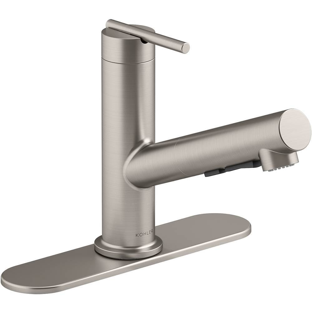Crue Pull-out kitchen sink faucet with three-function sprayhead
