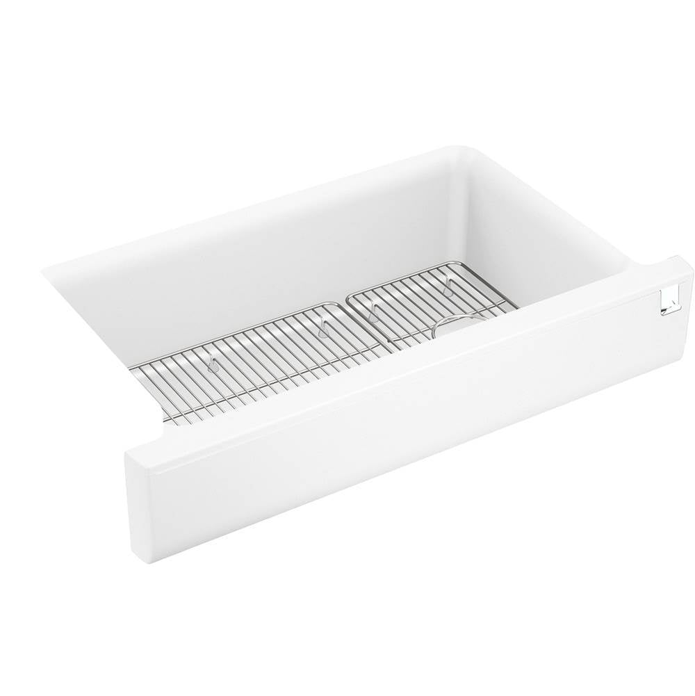 Kohler - Cairn Undermount single-bowl farmhouse kitchen sink - Matte White