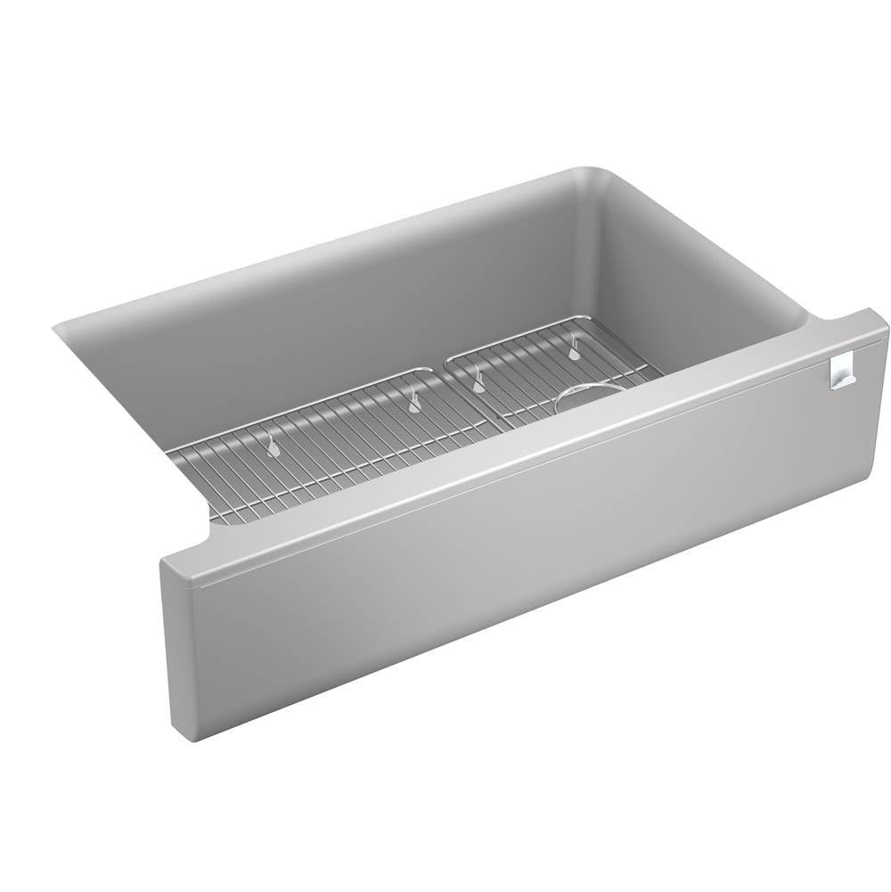 Kohler - Cairn 34'' undermount single-bowl farmhouse kitchen sink - Matte Grey