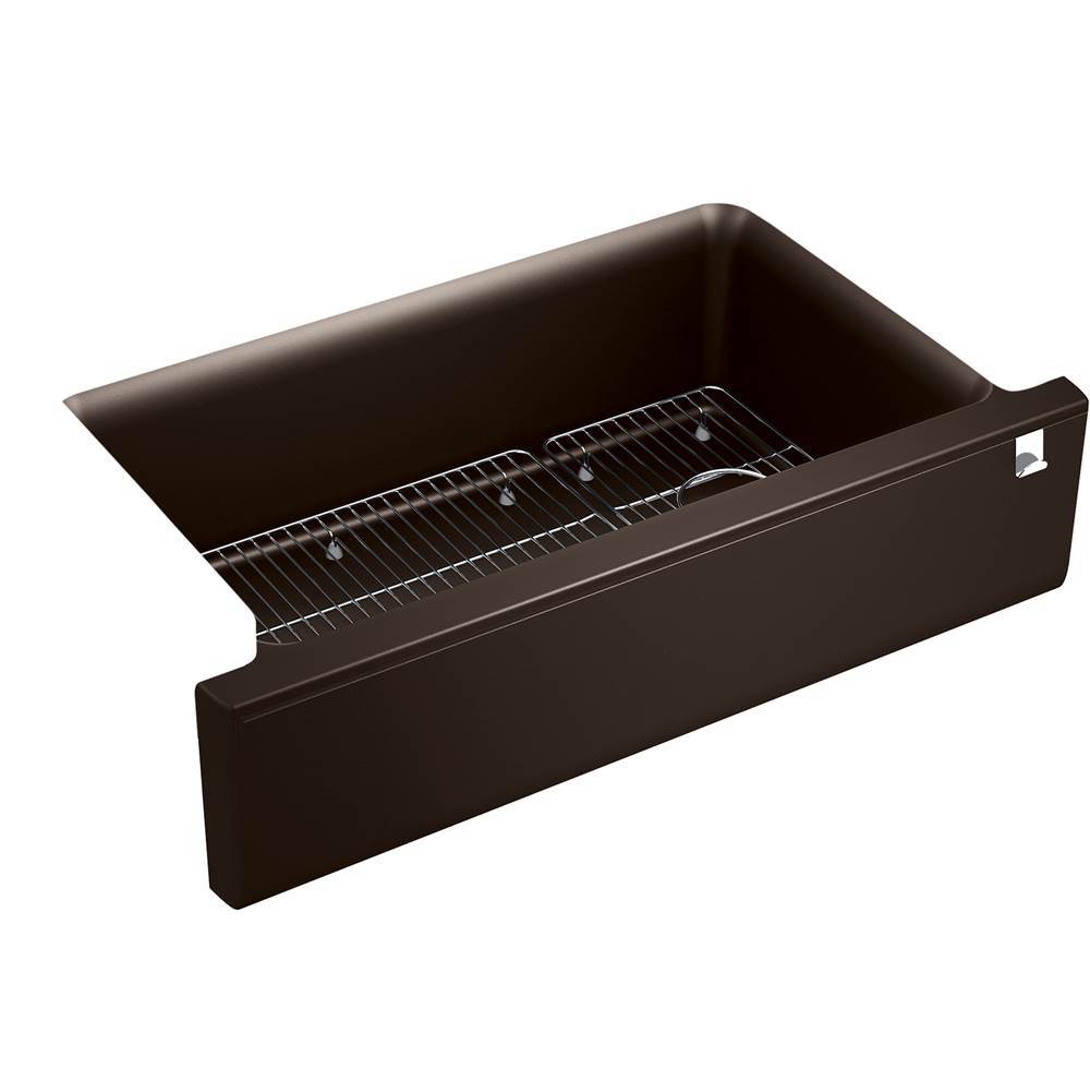 Kohler - Cairn 34'' undermount single-bowl farmhouse kitchen sink - Matte Brown