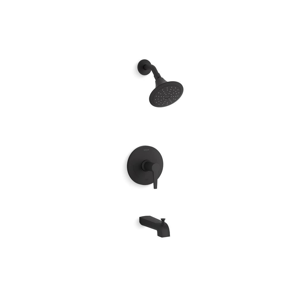 Kohler - Pitch Rite-Temp bath and shower trim kit, 2.5 gpm - Matte Black