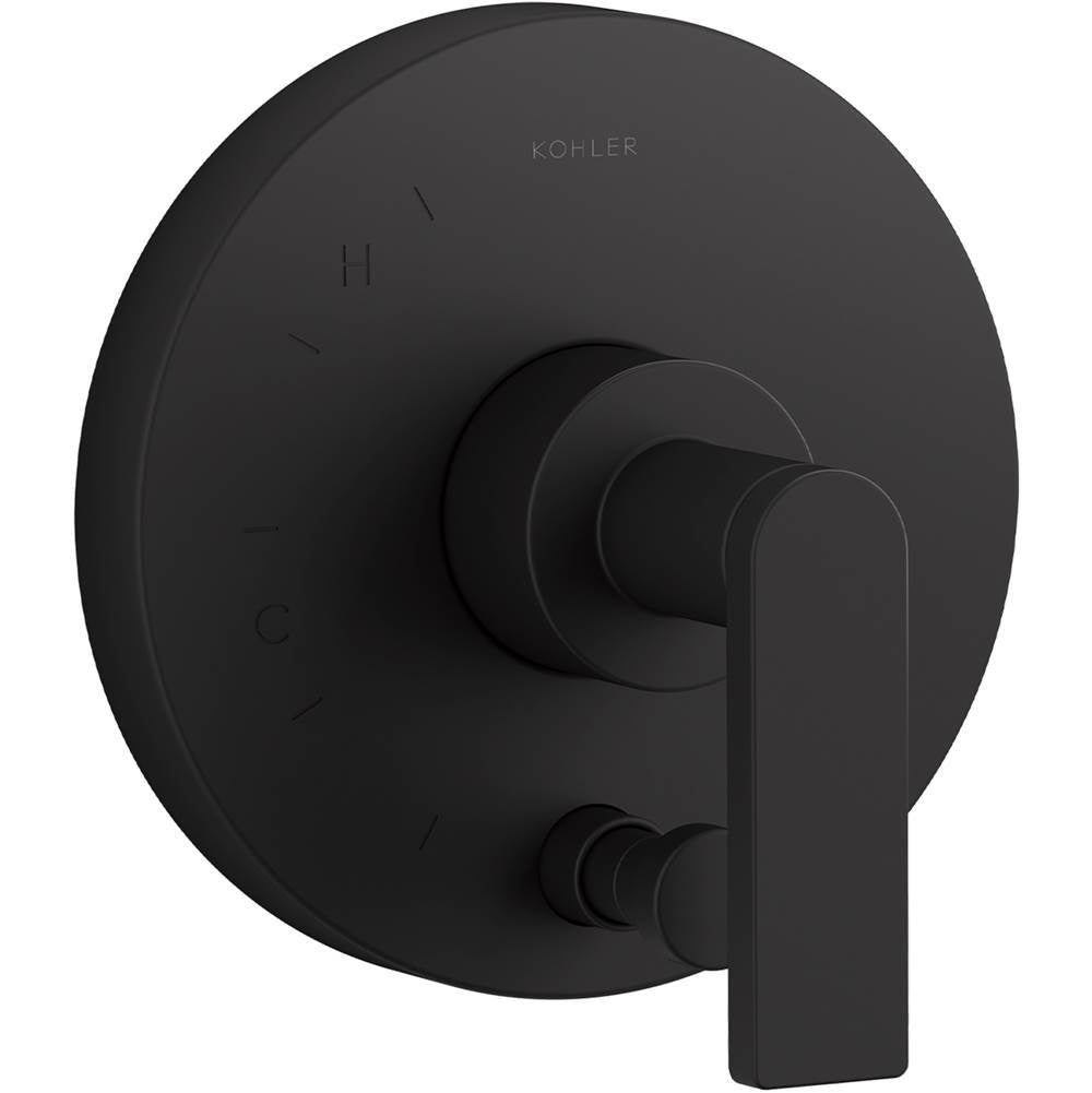 Kohler - Composed Rite-Temp valve trim with push-button diverter and lever handle - Matte Black