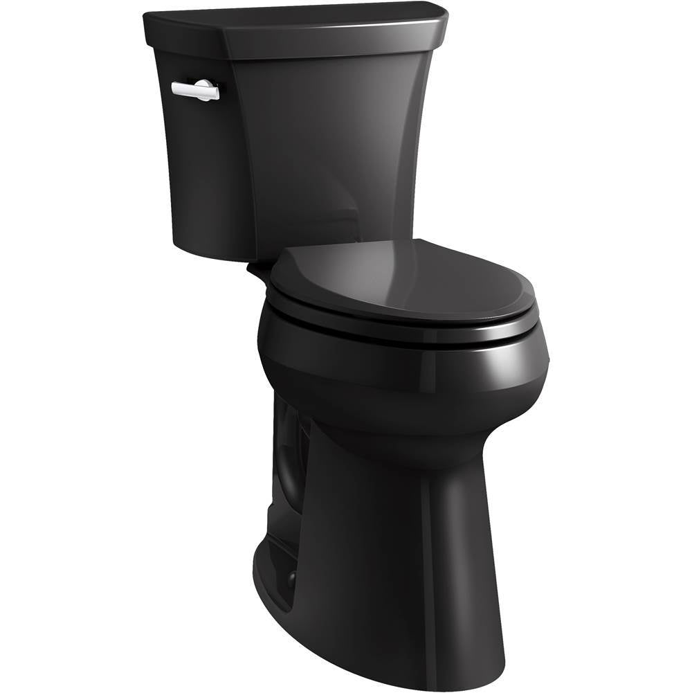 Kohler - Highline Tall two-piece elongated toilet, 1.28 gpf - Black