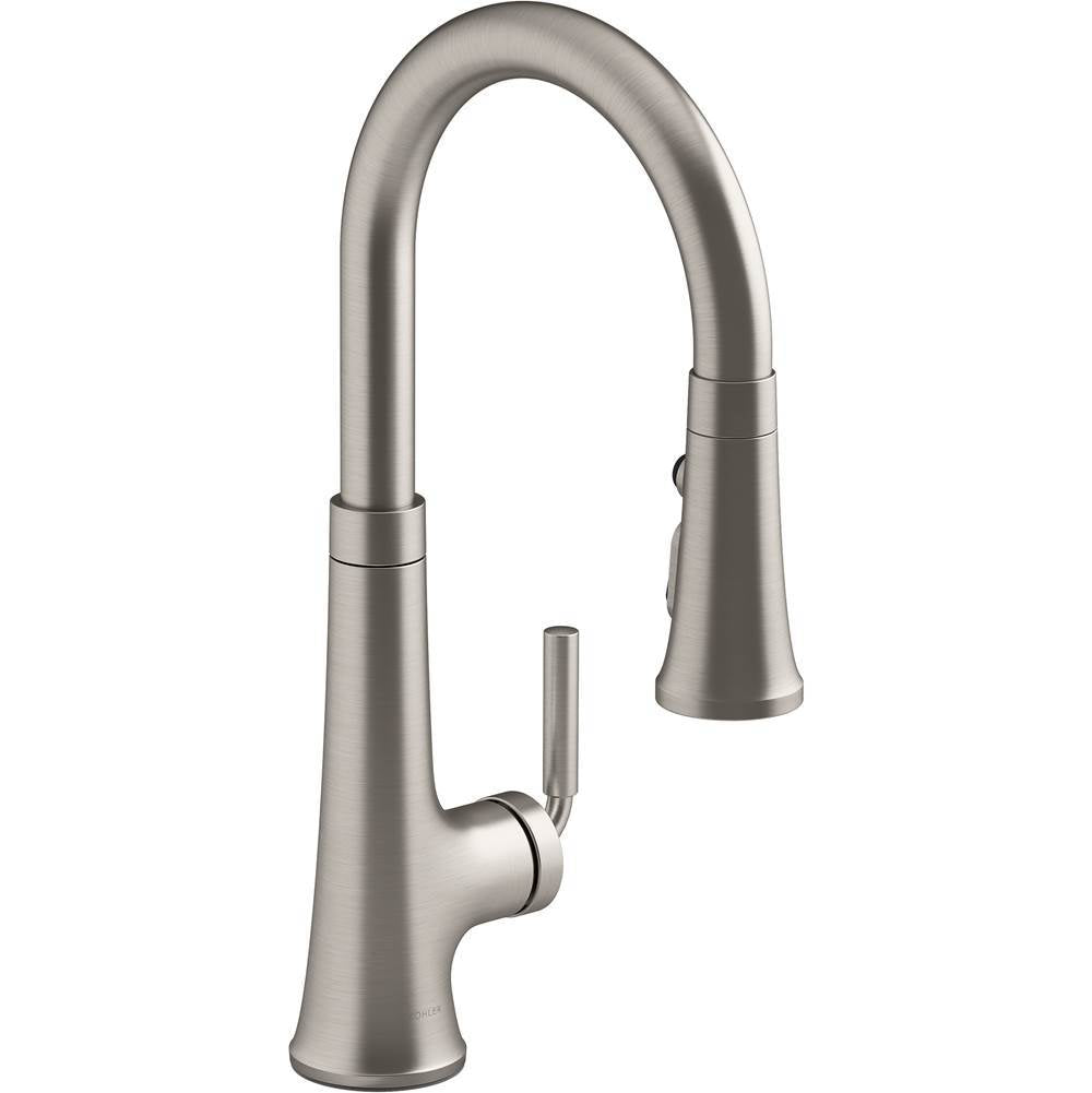 Kohler - Tone Pull-down kitchen sink faucet with three-function sprayhead - Vibrant Stainless