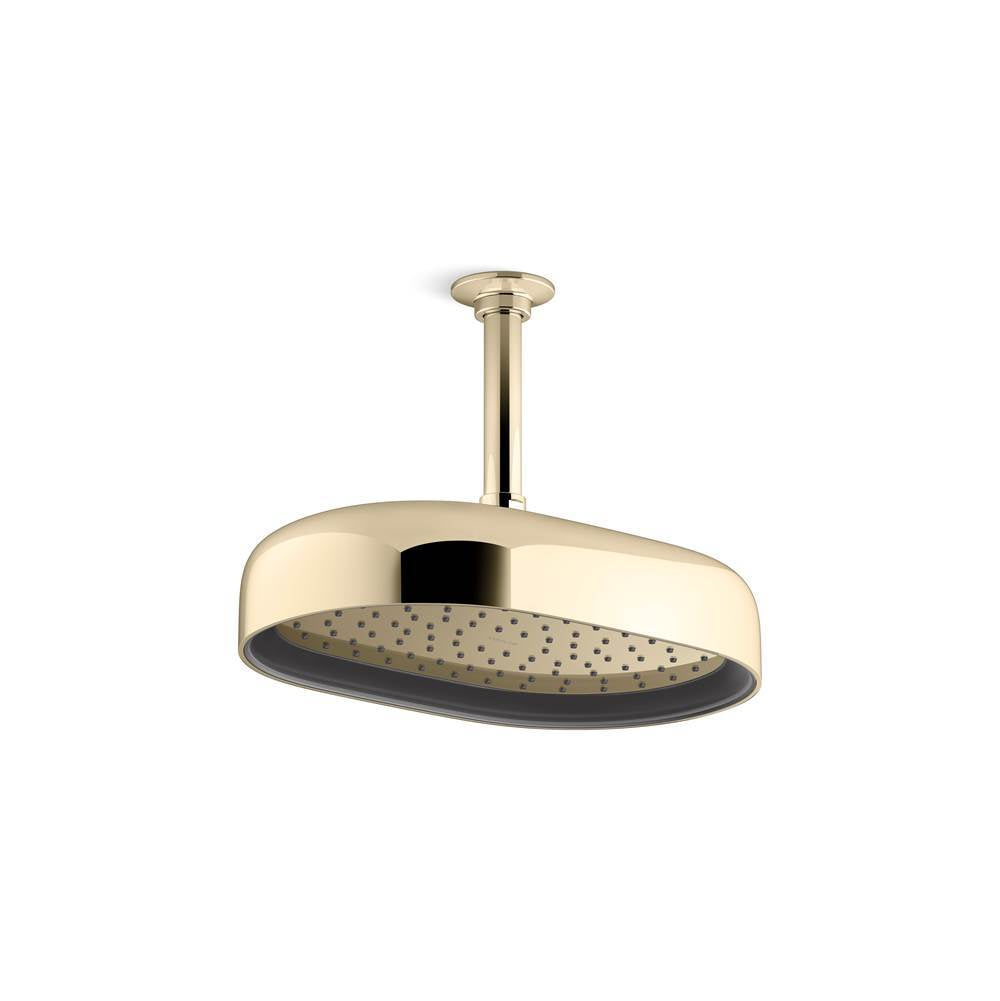 Kohler - Statement Oblong 12'' single-function rainhead, 1.75 gpm - Vibrant French Gold