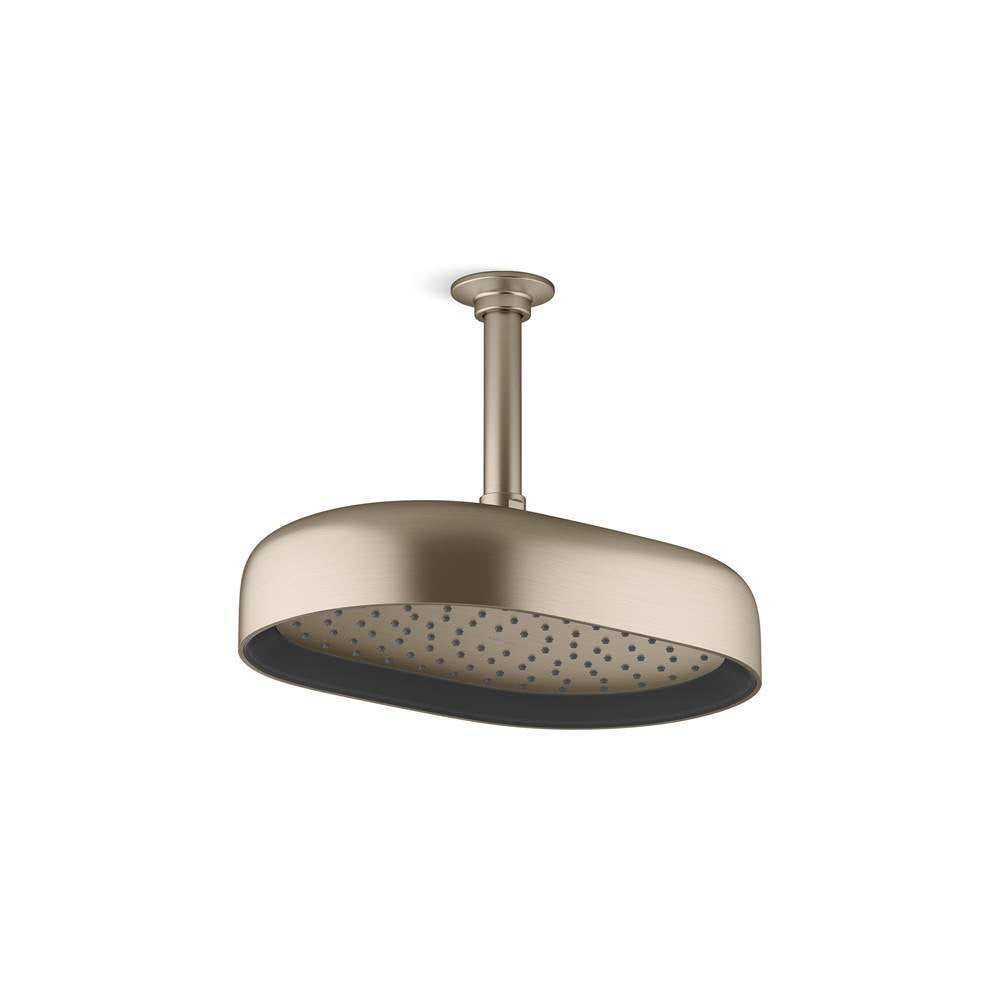 Kohler - Statement Oblong 12'' single-function rainhead, 1.75 gpm - Vibrant Brushed Bronze