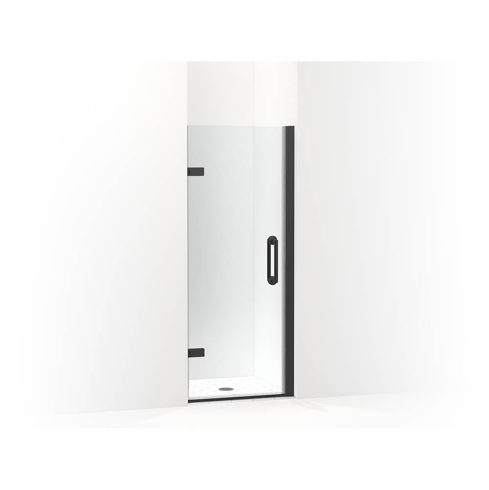 Kohler - ComponentsE Frameless pivot shower door, 71-5/8'' H x 27-5/8 - 28-3/8'' W, with 3/8'' thick Crystal Clear glass - Matte Black