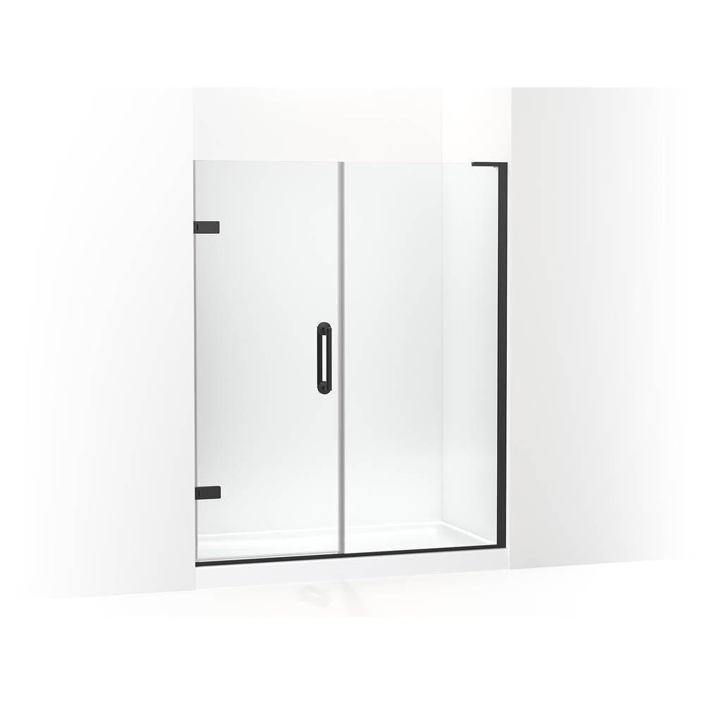 Kohler - ComponentsE Frameless pivot shower door, 71-3/4'' H x 57-1/4 - 58'' W, with 3/8'' thick Crystal Clear glass - Matte Black