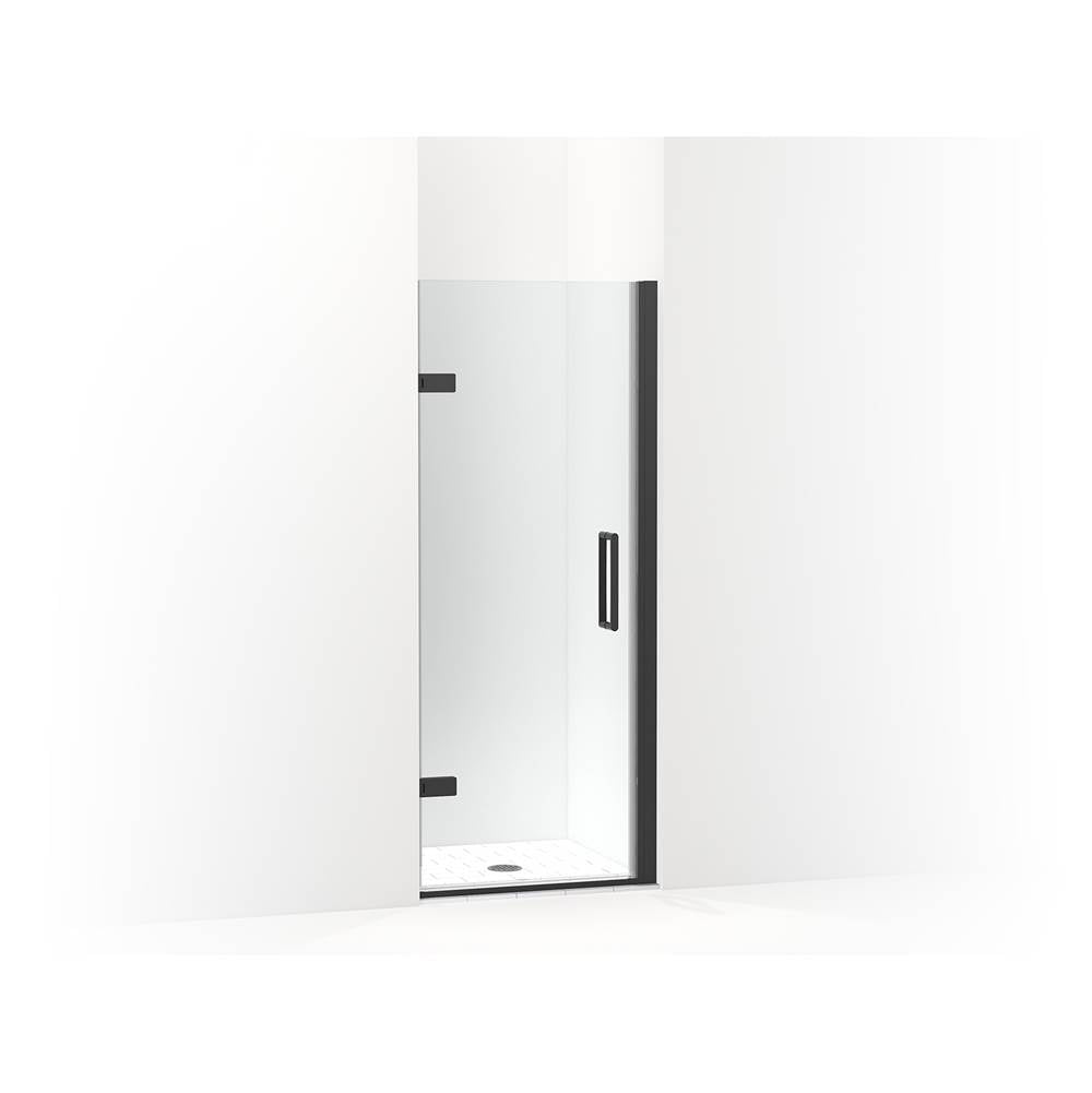 Kohler - ComposedE Frameless pivot shower door, 71-5/8'' H x 27-5/8 - 28-3/8'' W, with 3/8'' thick Crystal Clear glass - Matte Black