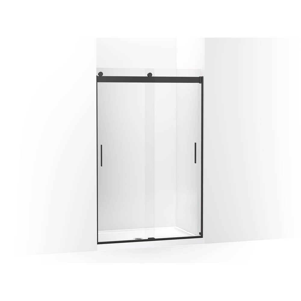Kohler - Levity Sliding shower door, 74'' H x 43-5/8 - 47-5/8'' W, with 1/4'' thick Crystal Clear glass - Matte Black