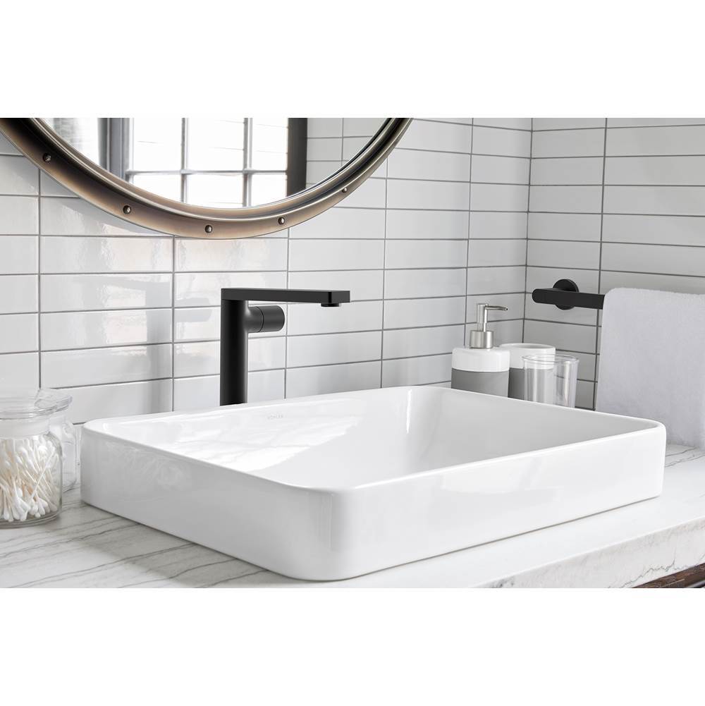 Composed Tall single-handle bathroom sink faucet with Cylindrical handle, 1.2 gpm