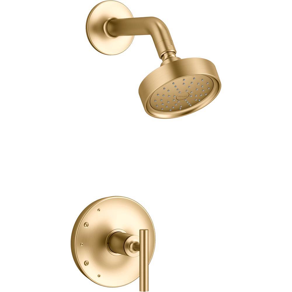 Kohler - Purist Rite-Temp shower trim kit with lever handle, 1.75 gpm - Vibrant Brushed Moderne Brass