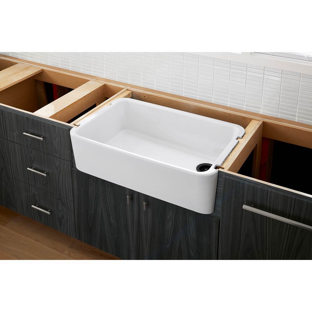 Ironridge 34'' undermount single-bowl farmhouse kitchen sink