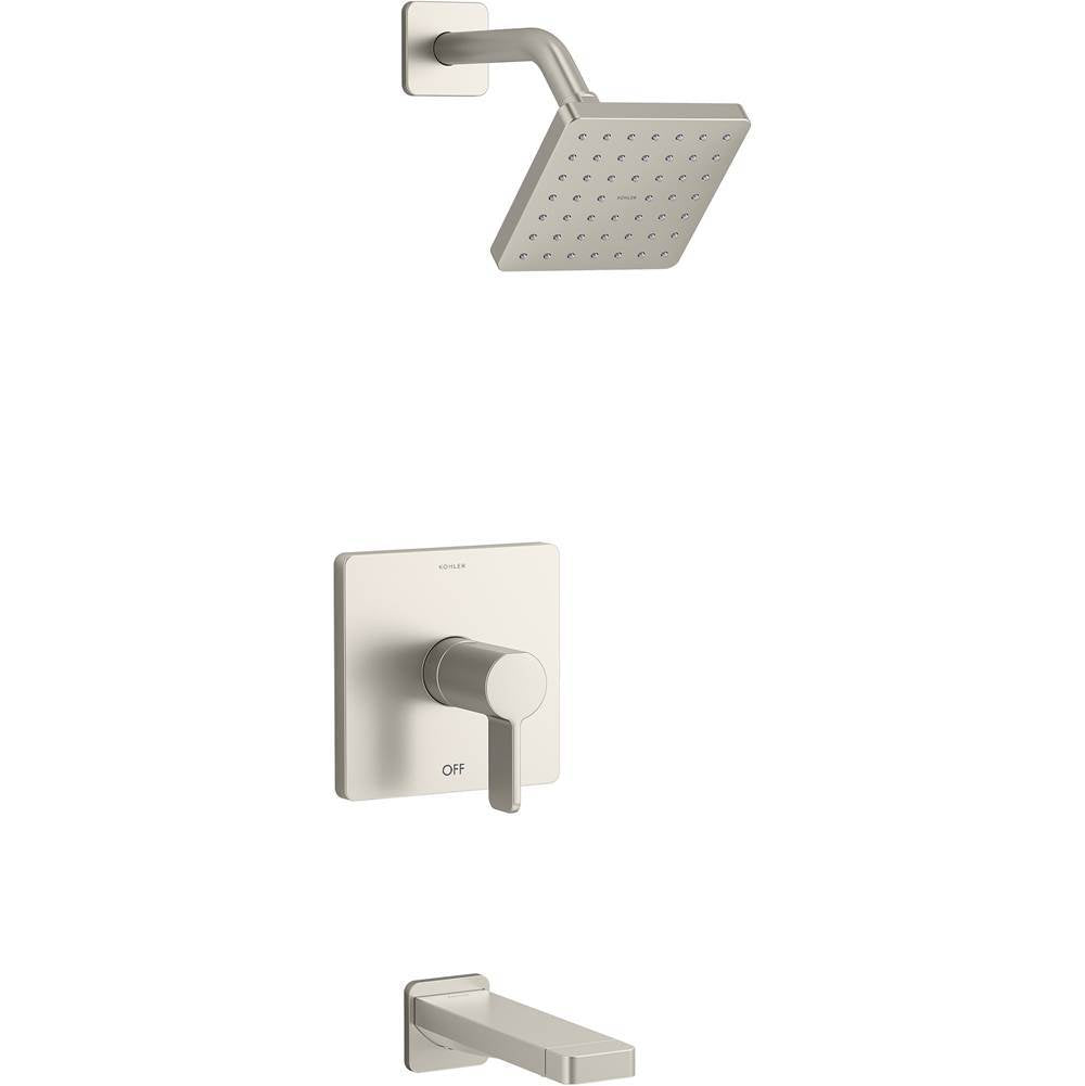 Kohler - Parallel Rite-Temp bath and shower trim kit, 2.5 gpm - Vibrant Brushed Nickel