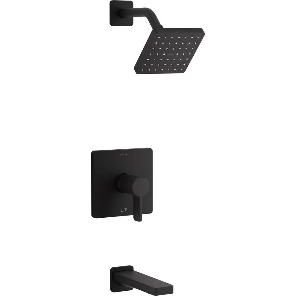 Kohler - Parallel Rite-Temp bath and shower trim kit, 1.75 gpm - Matte Black
