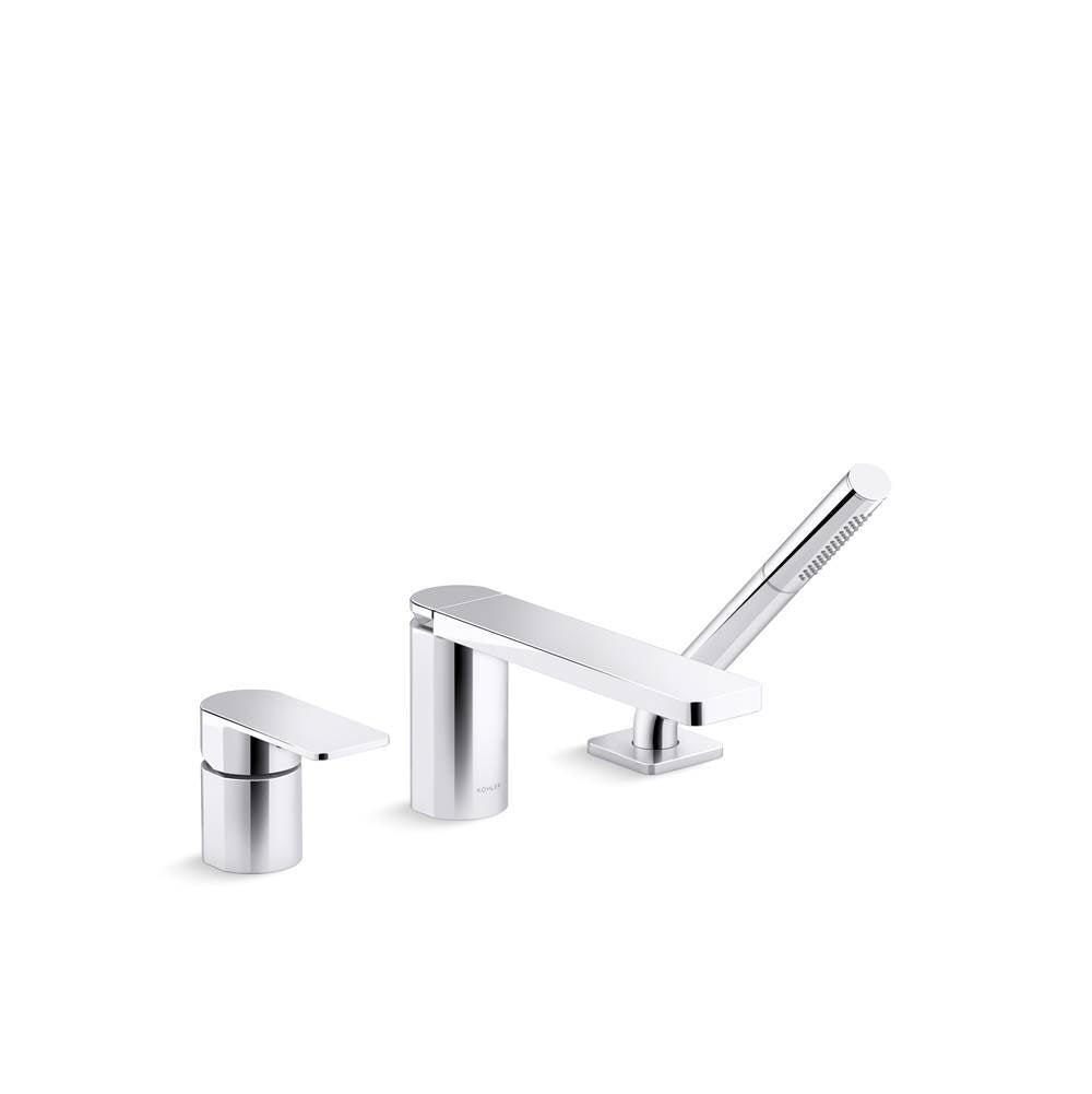 Kohler - Parallel Deck-mount bath faucet with handshower - Polished Chrome