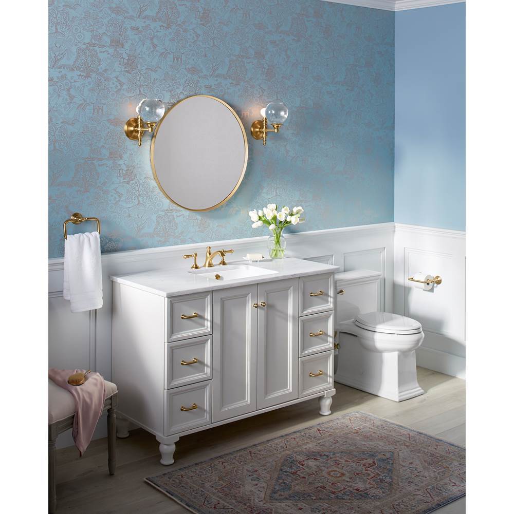 Essential 28'' round framed mirror