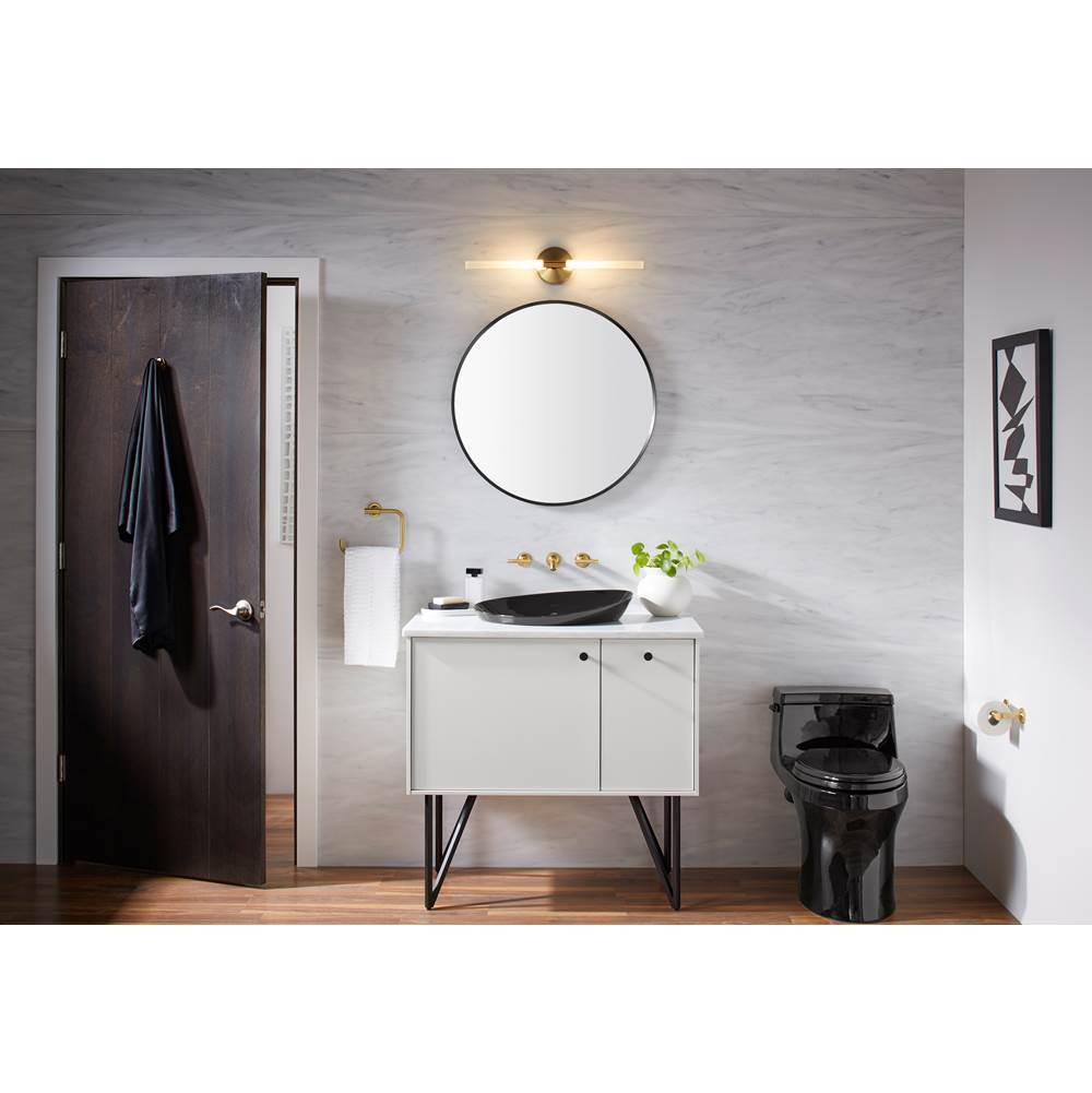 Essential 28'' round framed mirror
